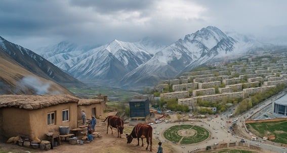 afghanistan urban rural divide mountains